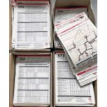Very large quantity (3,000+) of mainly 1990s London Transport Buses bus stop PANEL TIMETABLES for