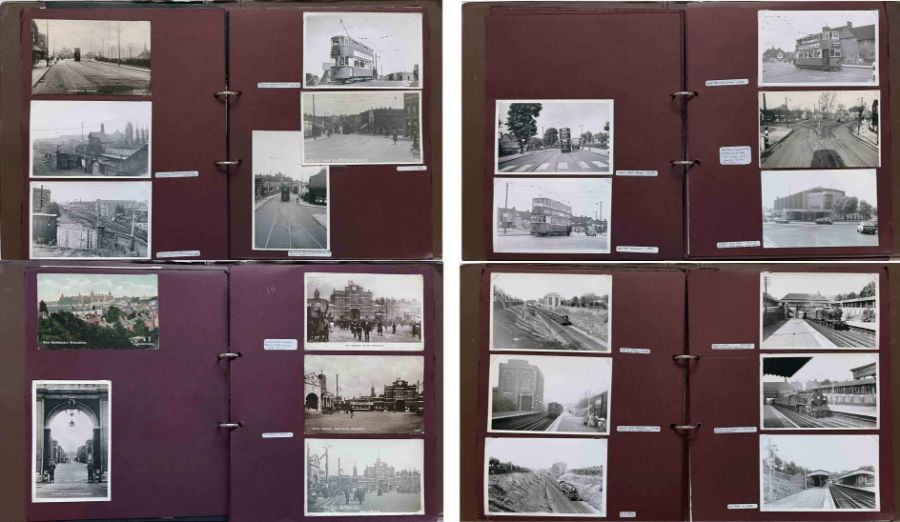 2 large albums of loose-mounted PHOTOGRAPHS/POSTCARDS compiled by the late Alan A Jackson, historian