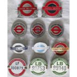 Selection (11) of London Transport & later Central Buses CAP BADGES & MEDALLIONS including road