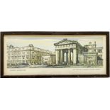 1951 BR(LMR) CARRIAGE PRINT, mounted in original glazed frame, 'Railway Architecture - the