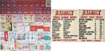 Large quantity (88) of 1950s-80s TIMETABLE BOOKLETS comprising 12 x Barton Transport and 76 x