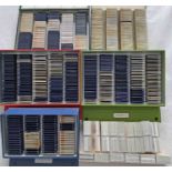 Huge quantity (approx 1,300) of 1970s onwards 35mm COLOUR SLIDES of buses, coaches, trams and rail