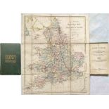 1839 "Gilbert's Railway Map of England and Wales" (so titled on cover) being a fold-out map from a