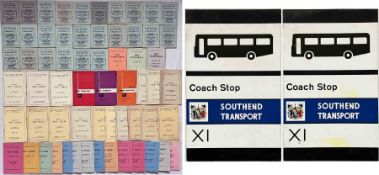 Collection (63 items) of 1950s onwards Southend Transport material comprising 48 x 1950s/60s