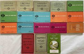 Quantity (18) of London Transport & Southdown (1) TIMETABLE BOOKLETS, all bar one from the 1940s/