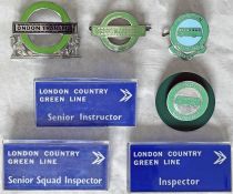 Selection (7) of London Transport Country Area & London Country CAP & LAPEL BADGES including
