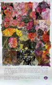 1968 London Transport double-royal POSTER 'Flowers in London' by Louise Grose (b1940). Features a