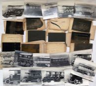 Quantity (25) of c1900-1915 GLASS NEGATIVES of early motor charabancs & buses etc. All appear to