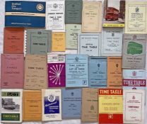 Quantity (28) of 1950s/60s BUS TIMETABLE etc BOOKLETS from municipal and company operators in the