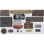 Collection (14) of BUS/COACH/TRAM/TROLLEYBUS BODY PLATES etc, some are early examples, including