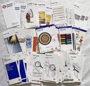 Very large quantity (152) of London Underground POCKET MAPS comprising 62 diagrammatic card maps