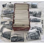 Very large quantity (1,000+) of b&w 5.5" x 3.5" and 5" x 3.5" PHOTOGRAPHS of London Transport