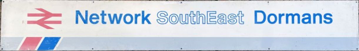 Network South East STATION SIGN incorporating National Rail logo from Dormans on the East