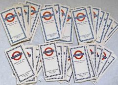 Large quantity (69) of 1960s/70s London Underground diagrammatic card POCKET MAPS comprising