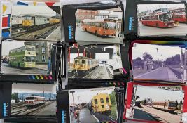 Huge quantity (approx 1,000) of 1980s/90s 35mm COLOUR NEGATIVES of buses, coaches and rail across