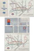 Pair of 1960s special issues of the London Underground POCKET MAP comprising a 1966 paper issue