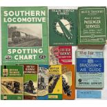 Selection (11 items) of RAILWAY etc EPHEMERA: 1939 Southern Electric Timetable & Fares (Extension of