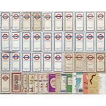 Good quantity (46) of 1940s-60s London Transport POCKET MAPS & LEAFLETS comprising 26 x 1950s/60s