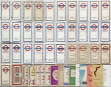 Good quantity (46) of 1940s-60s London Transport POCKET MAPS & LEAFLETS comprising 26 x 1950s/60s