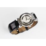 A Gentleman's 18ct white gold Harry Winston Premier wristwatch, the round silver toned dial with