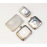 An Edwardian silver vesta case by Murrle Bennet & Co, Birmingham 1904, of rounded rectangular form