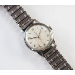 A Gentleman's Tudor 'Rolex' wristwatch, circa 1960's, the stainless steel case enclosing a
