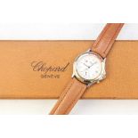 A Gentleman's stainless steel Chopard Mille Miglia wristwatch, the round white enamel dial with gold