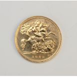 An Elizabeth II gold half sovereign, dated 1982, weight 4.02gms