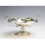 An Art Nouveau silver tazza by Hukin & Heath, Birmingham 1906,of circular form with shaped rim