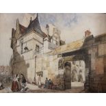 A collection of unframed watercolours, to include, a Parisian view after Thomas Shotter Boys, a