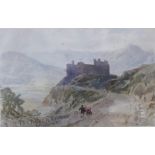 Attributed to David Cox Snr OWS (1783-1859), View of Harlech Castle, Watercolour, 12.5cm x 19cm