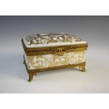 A Limoges Atelier Camille Le Tallec decorated ormolu mounted porcelain casket, 20th century, the