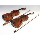 Two John G Murdoch & Co Ltd Violin's, 'The Maidstone', with associated bows, each boxed, one with