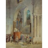 Thomas Shotter Boys (1803-1874), Boulogne Cathedral, Watercolour, Signed and inscribed with title