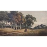 A large quantity of predominantly 19th century watercolours, to include, a view of figures on a