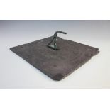 An engraved slate sundial, 19th century, the central Roman numeral dial signed 'Richard Melvin',