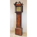 A George III oak and mahogany cross banded thirty hour longcase clock by J Haley, Wrexham, the