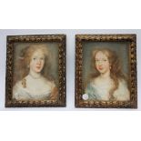 British school, early 18th century, A pair of portraits of young ladies in late Stuart court