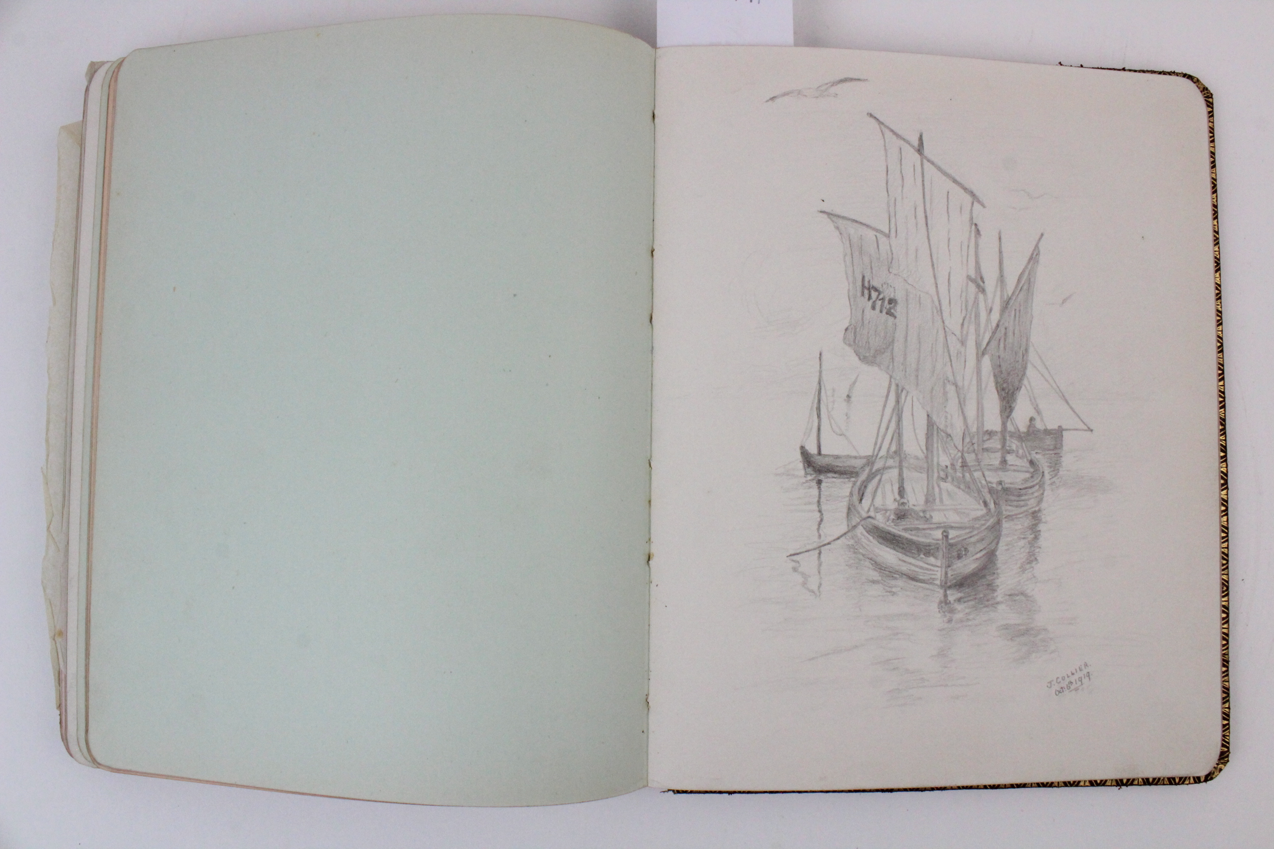A collection of watercolours, pen and ink sketches and pencil sketches, early 20th century, loose, - Image 41 of 45