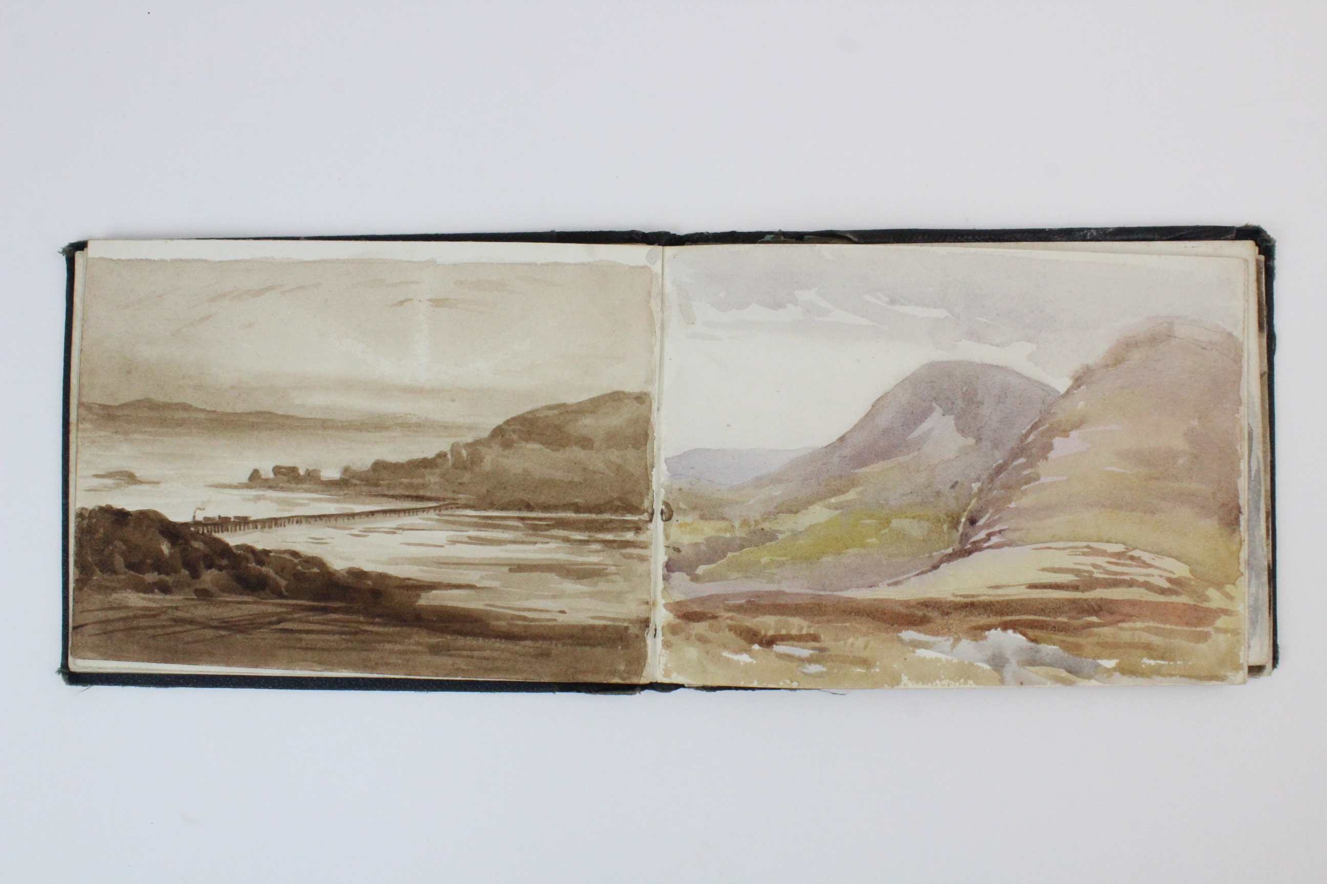 A collection of watercolours, pen and ink sketches and pencil sketches, early 20th century, loose, - Image 19 of 45