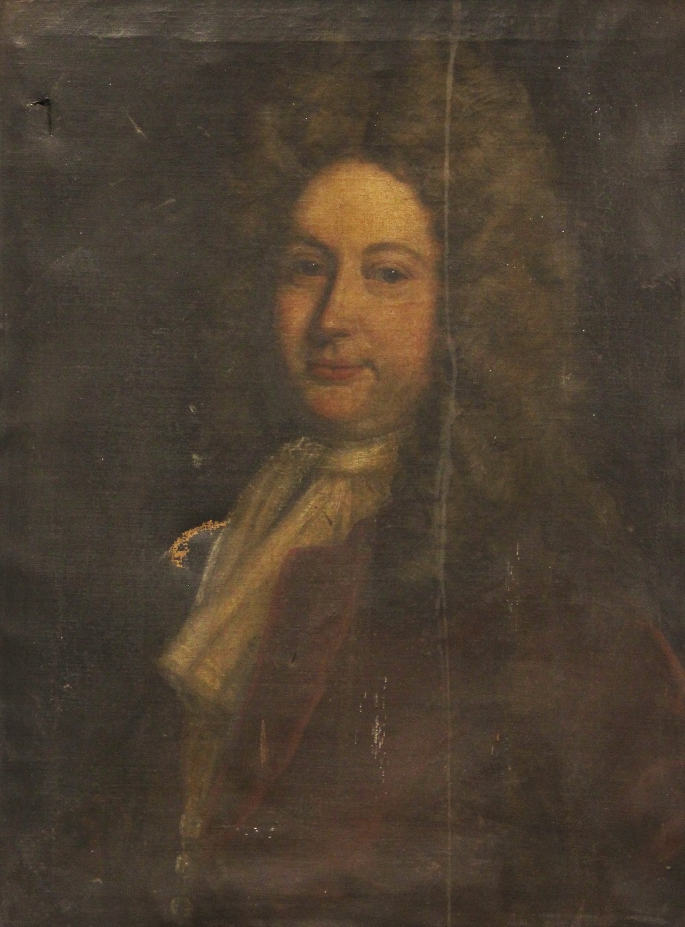 Follower of Sir Godrey Kneller (1646-1723), Portrait of a gentleman, head and shoulders wearing a