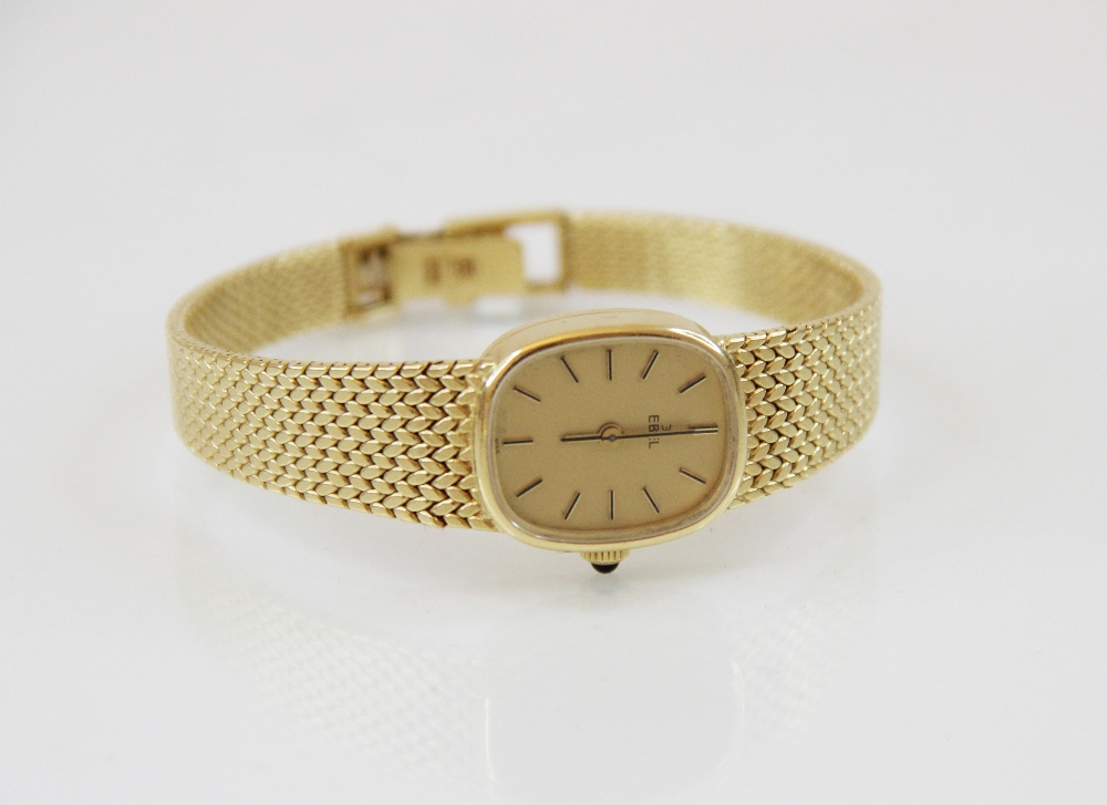 A lady's vintage 18ct gold Ebel wristwatch, the gold-toned dial with black and gold baton markers, - Image 3 of 7