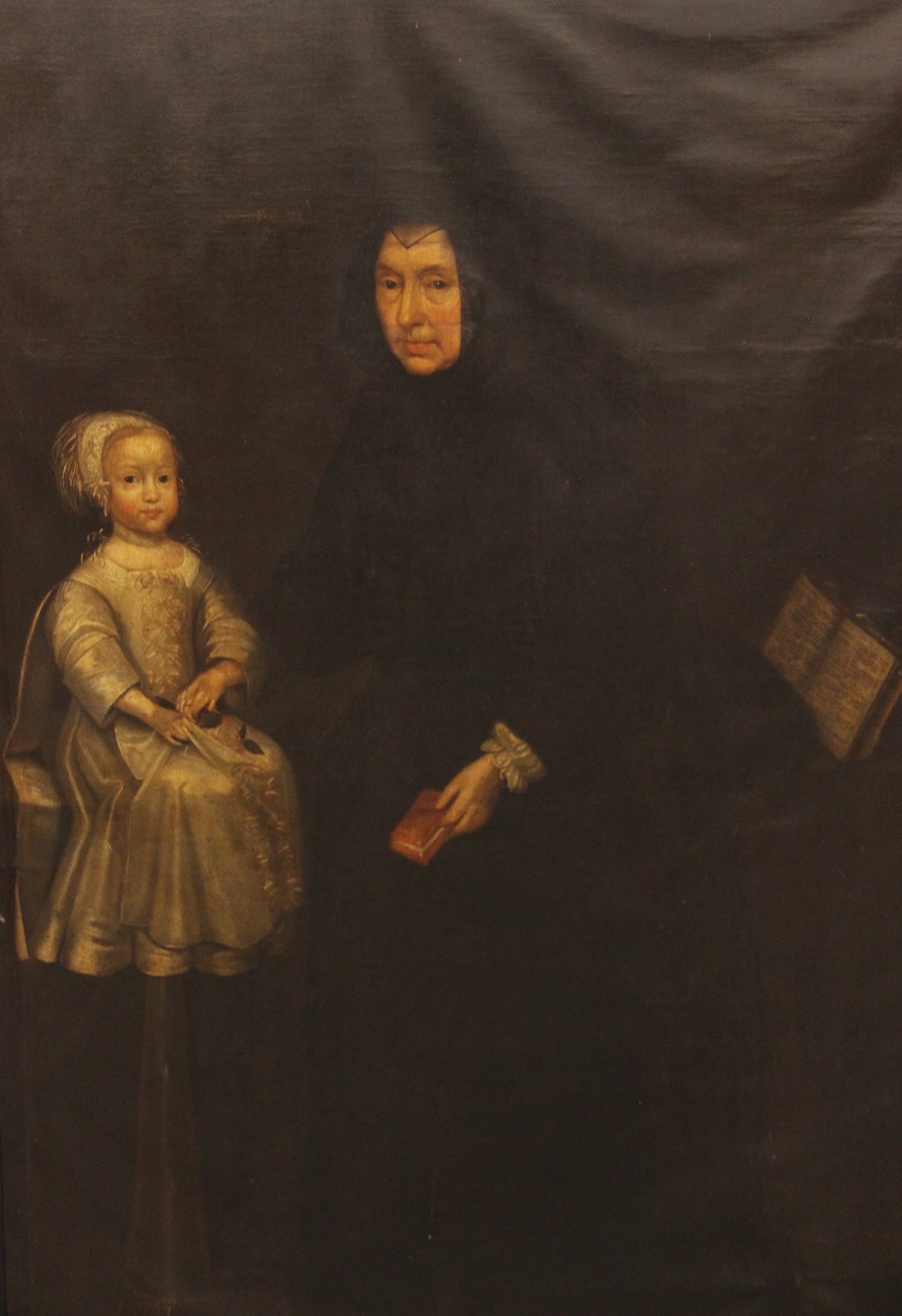 English school, late 17th century, Portrait of Jane Assheton, Mrs Kenyon in old age Full length,