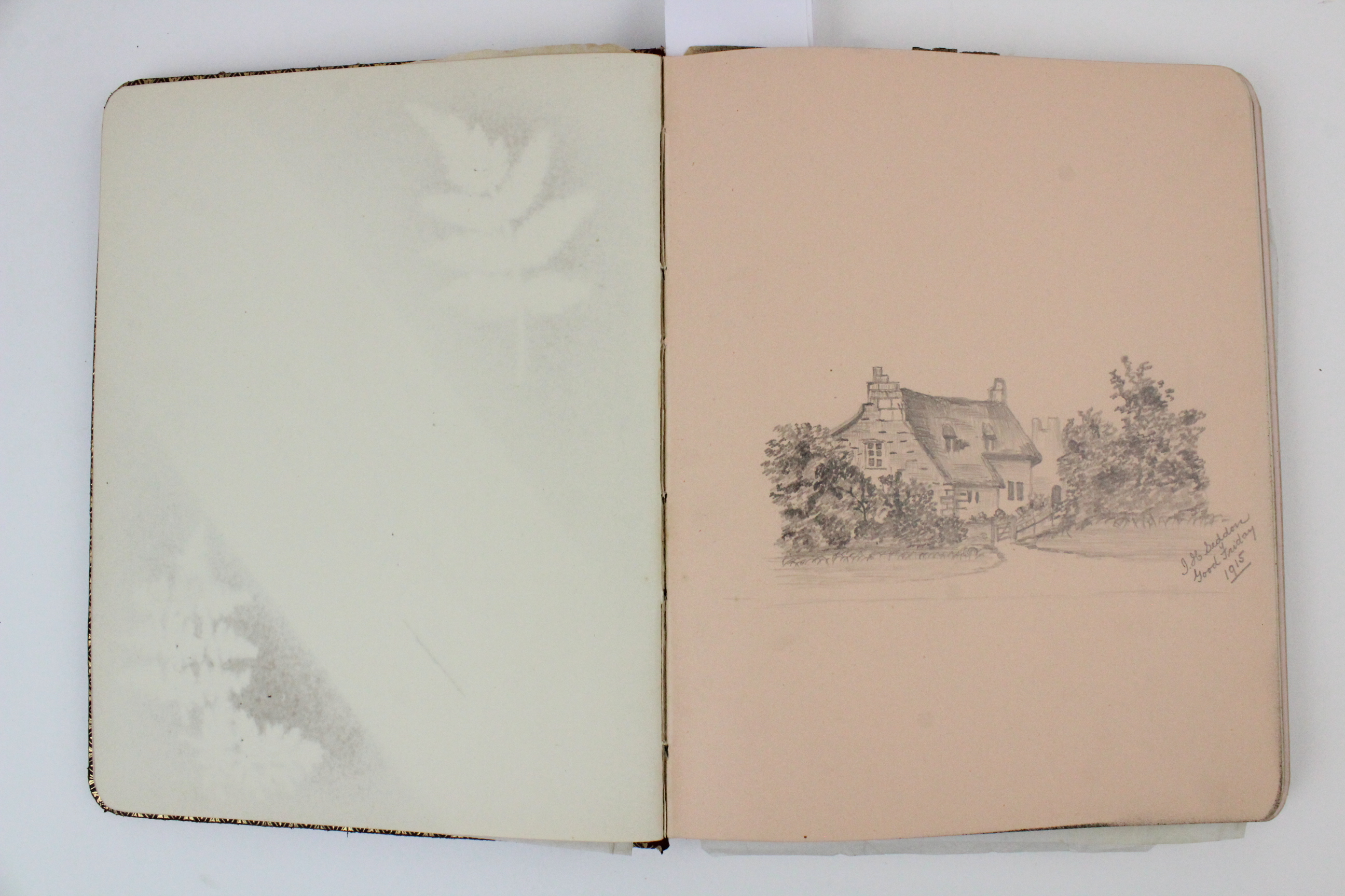 A collection of watercolours, pen and ink sketches and pencil sketches, early 20th century, loose, - Image 35 of 45