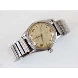 A Gentleman's vintage Rolex Oyster Royal 'Shock Resisting' stainless steel wristwatch, the round