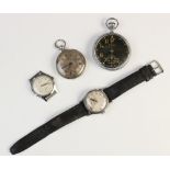 A Military issue Army Trade Pattern (A.T.P) wristwatch, ref 109027, the case enclosing a circular