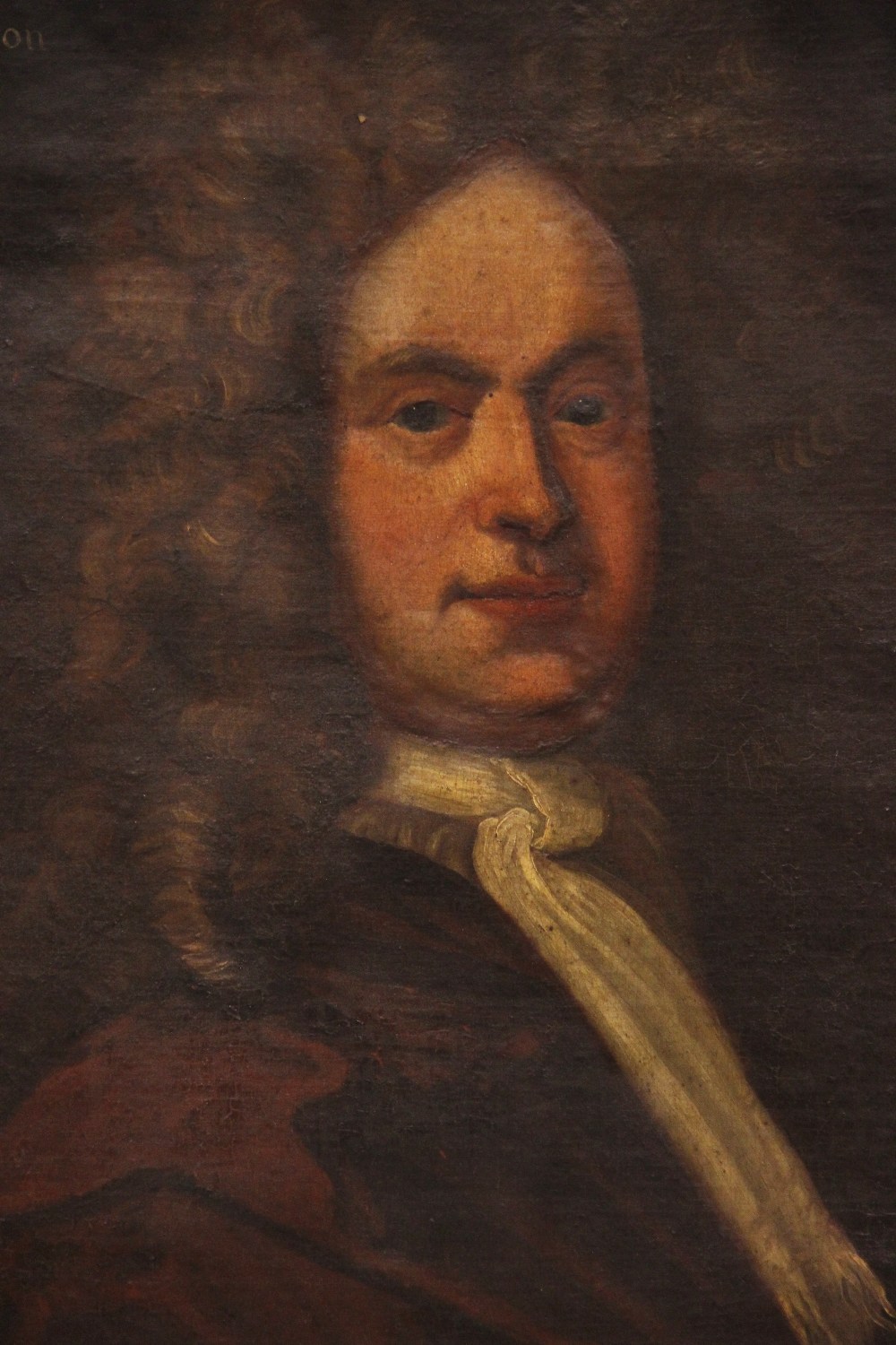 Follower of Michael Dahl (1659 -1743), Portrait of Thomas Kenyon of Peel Half length wearing a brown - Image 2 of 8