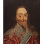 Manner of Daniel Mytens (1590-1647), Portrait of Charles I Head and shoulders wearing a lace