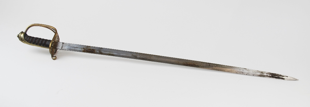 A Victorian 1845 pattern Infantry officer?s sword by Smith & Son, the 81.5cm single edged fullered - Image 4 of 10