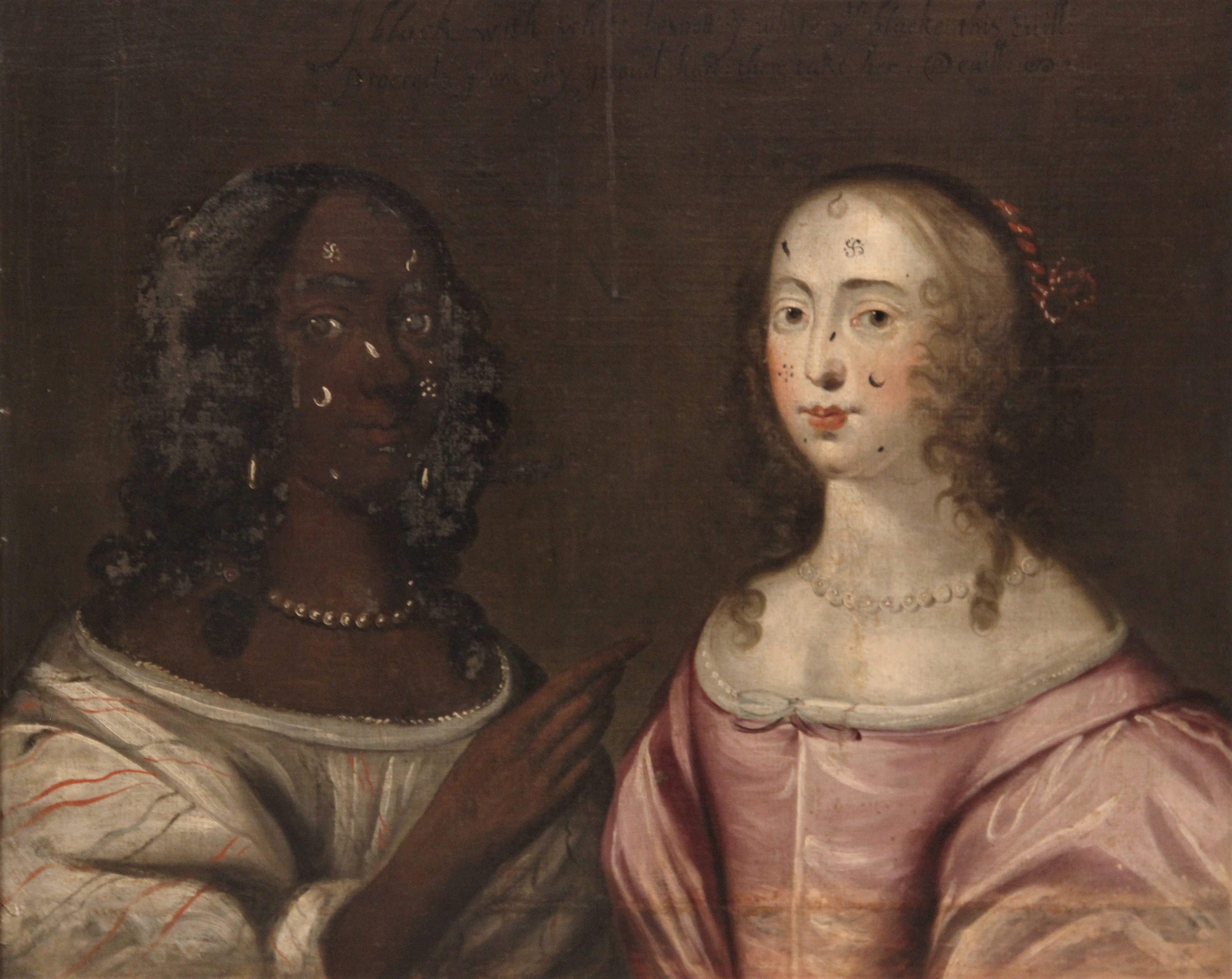 English school, circa 1650, Portrait of two ladies, both half length,